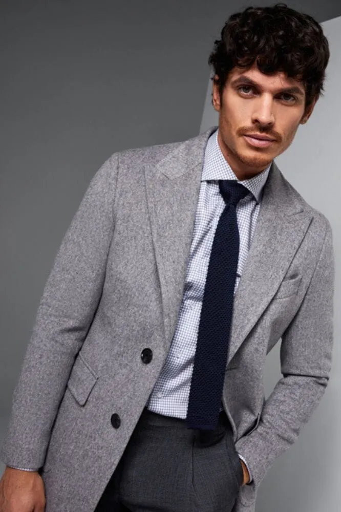 The Carter Peak Coat - Lt Grey Wool (Long)