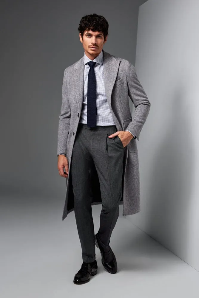 The Carter Peak Coat - Lt Grey Wool (Long)