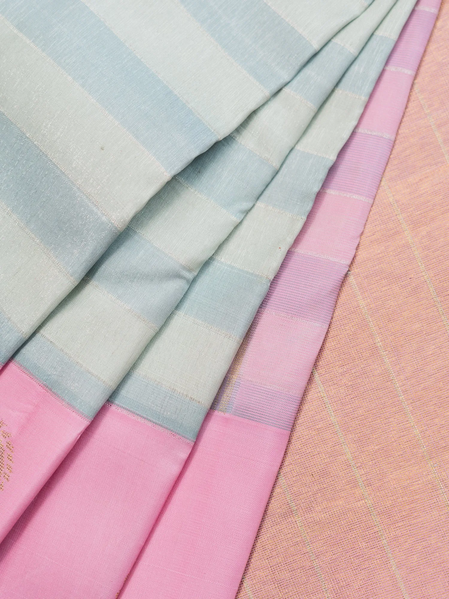 The Contemporary Striped Kanjeevaram with Paisley Border