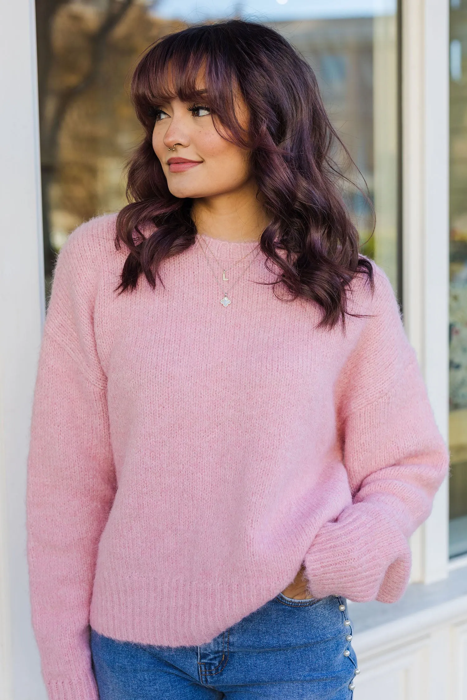 The First Kiss Blush Soft Knit Sweater