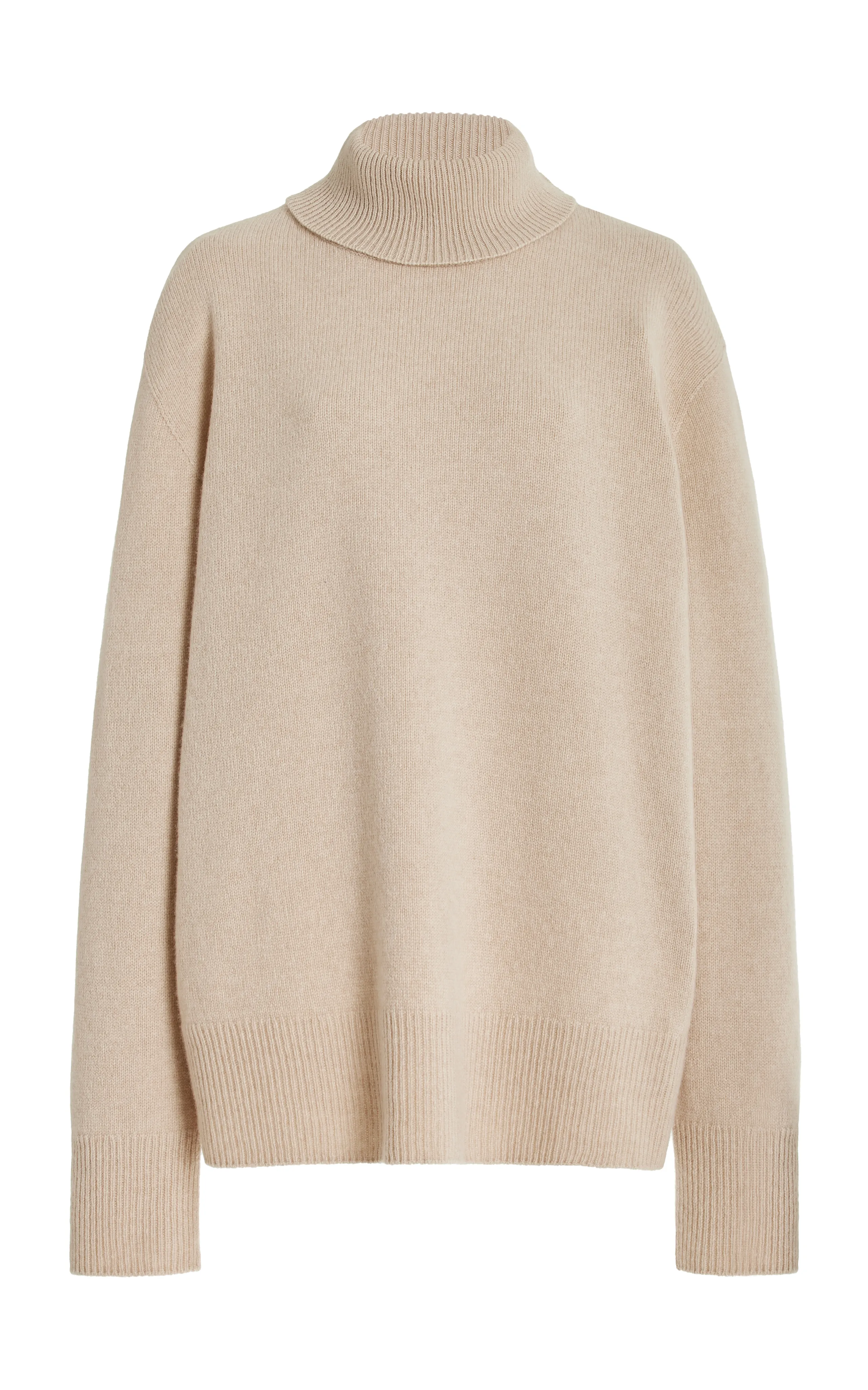 The Row Stepny Oversized Wool-Cashmere Turtleneck Sweater