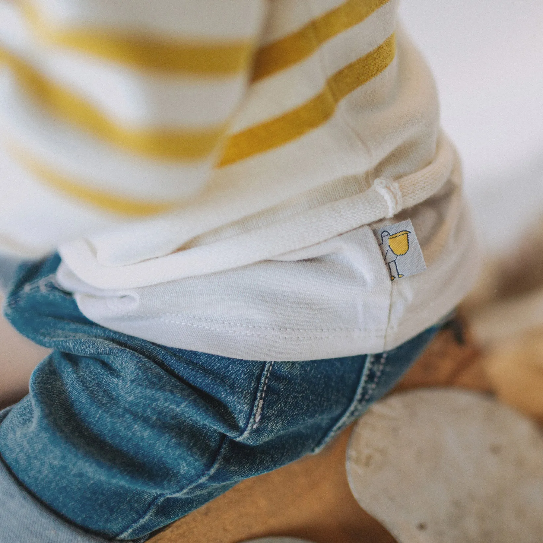 The Rutger Striped Sweater - Gradient Yellow - BABY