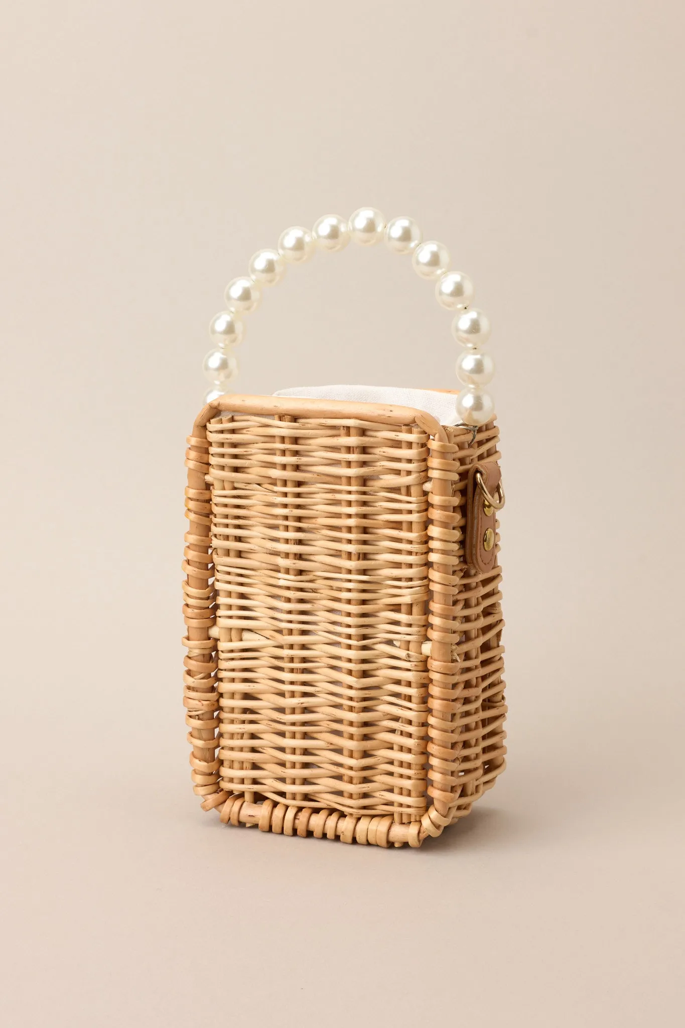 The Shoreline Natural Pearl Bamboo Bag