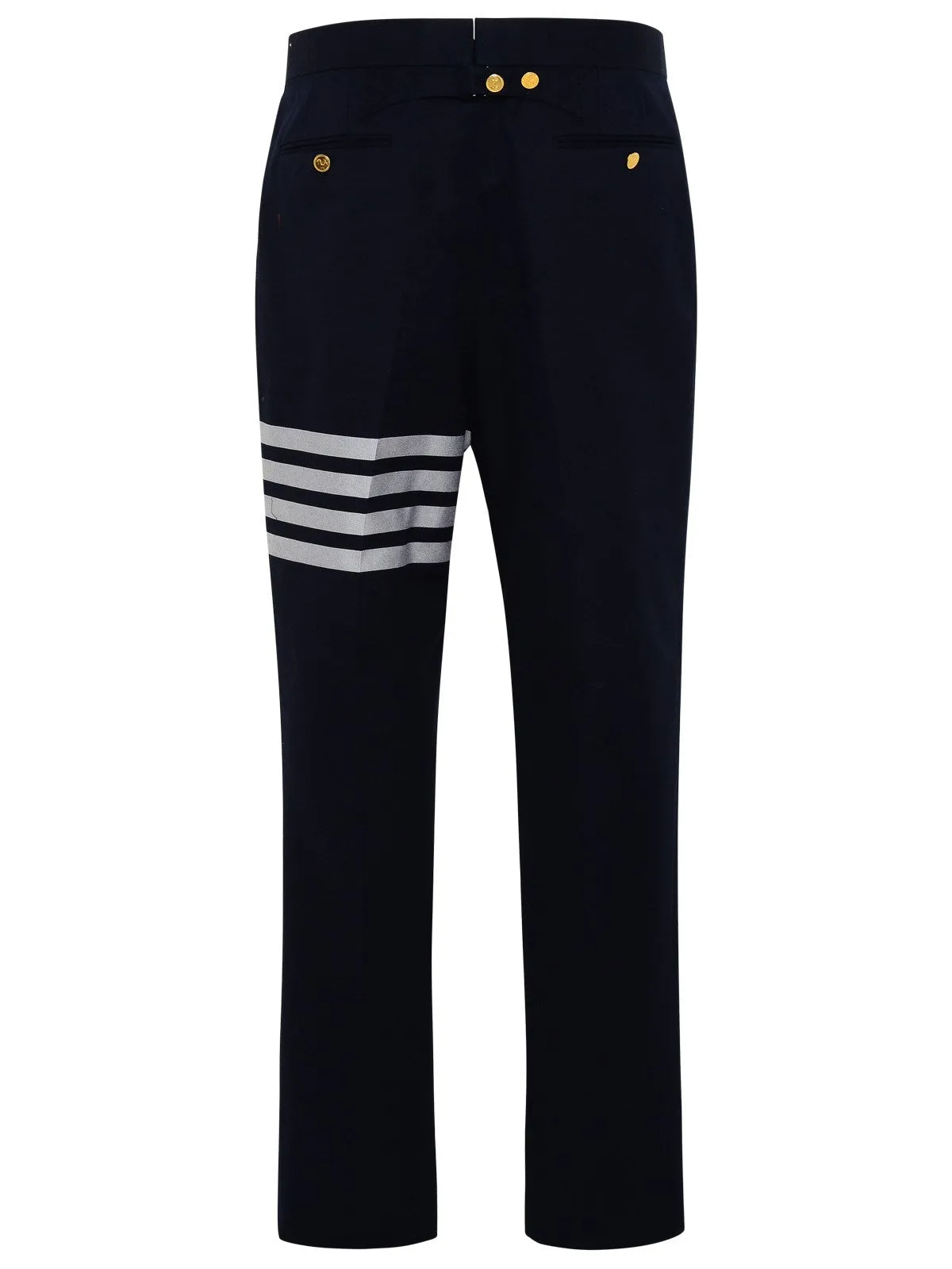 Thom Browne 4-Bar Turn-Up Hem Tailored Trousers