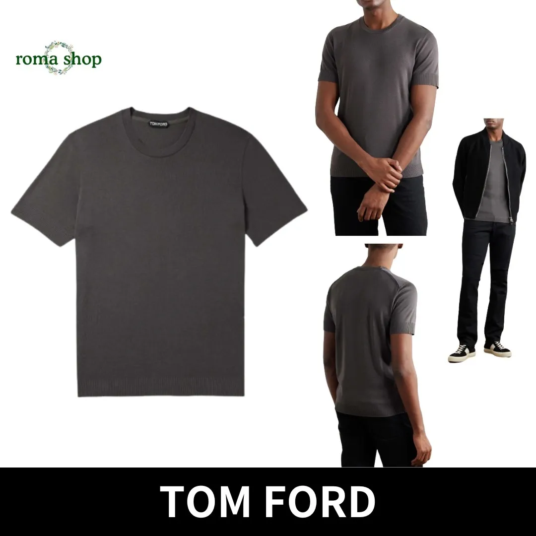 TOM FORD  |Plain Cotton Designers T-Shirts