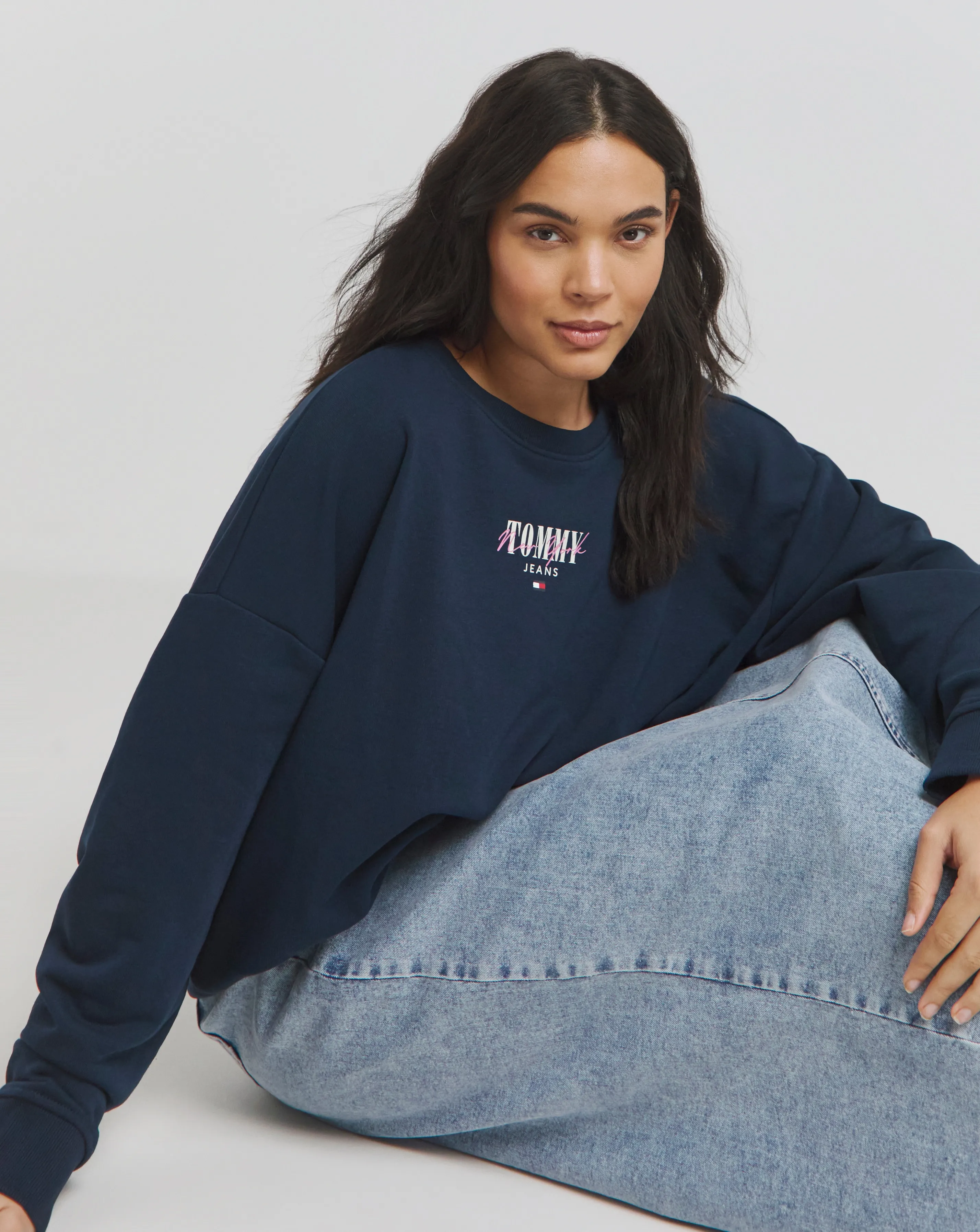 Tommy Jeans Relaxed Essential Logo Jumper | Simply Be