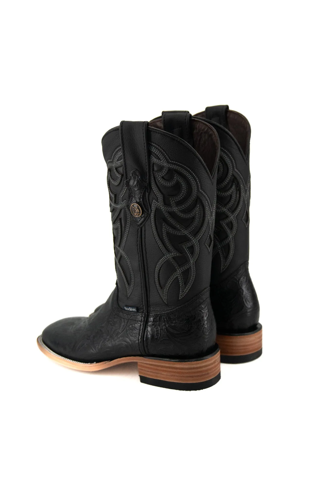 Tooled Cincelado Square Toe Cowboy Boot FINAL SALE