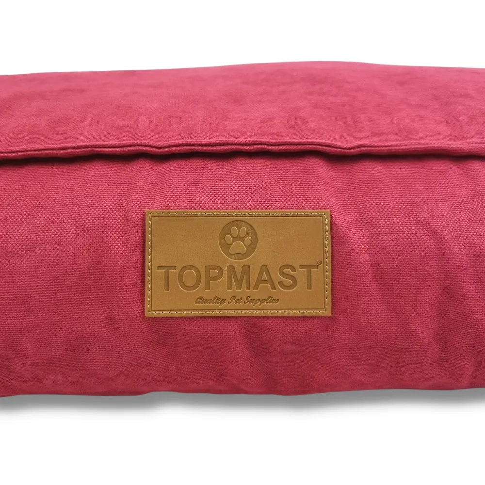 Topmast Hondenkussen - Velours Soft Serie - Fuchsia - Maat L - 97 x 68 x 20 cm