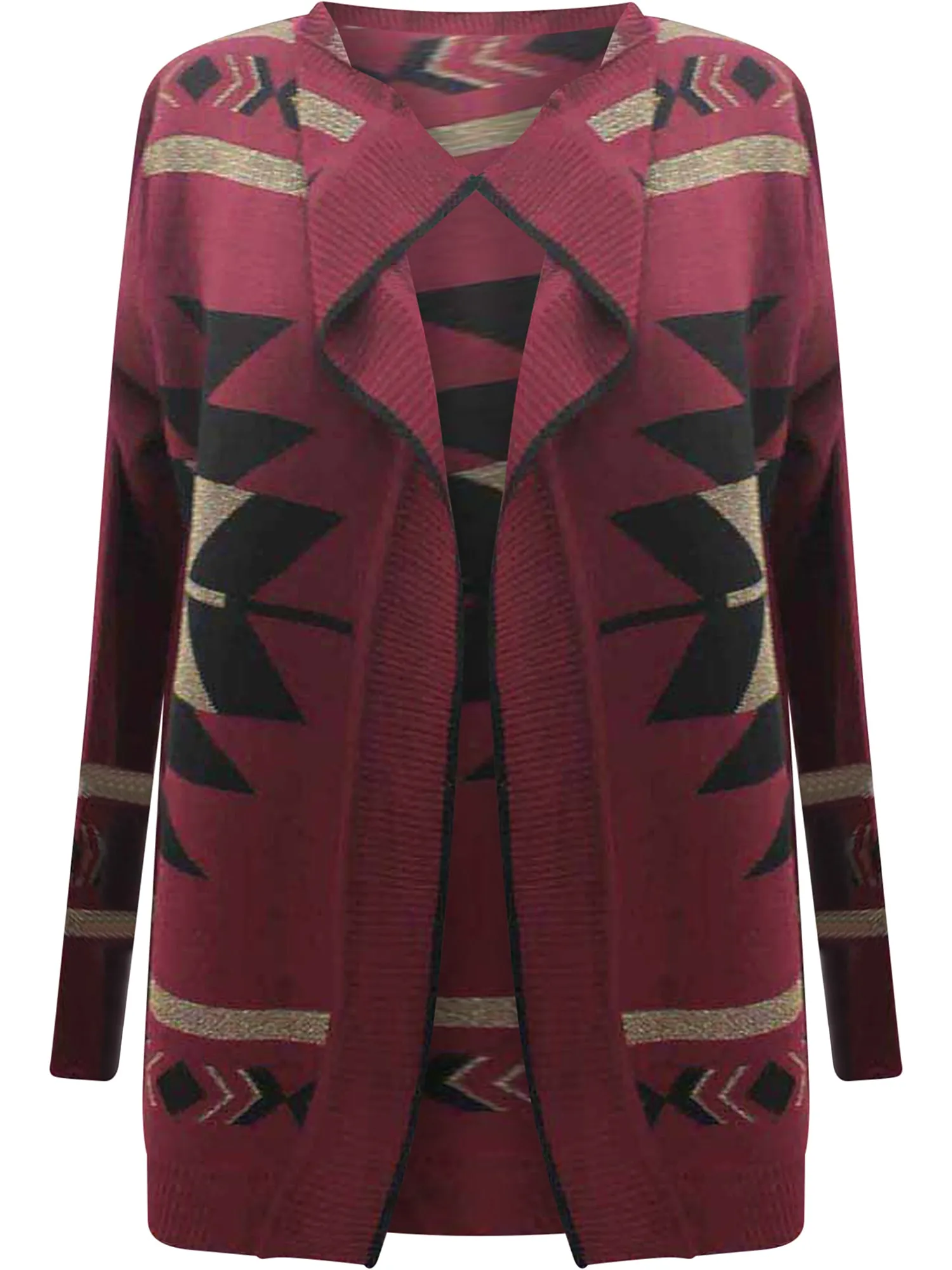 Tribal Print Cardigan Sweater