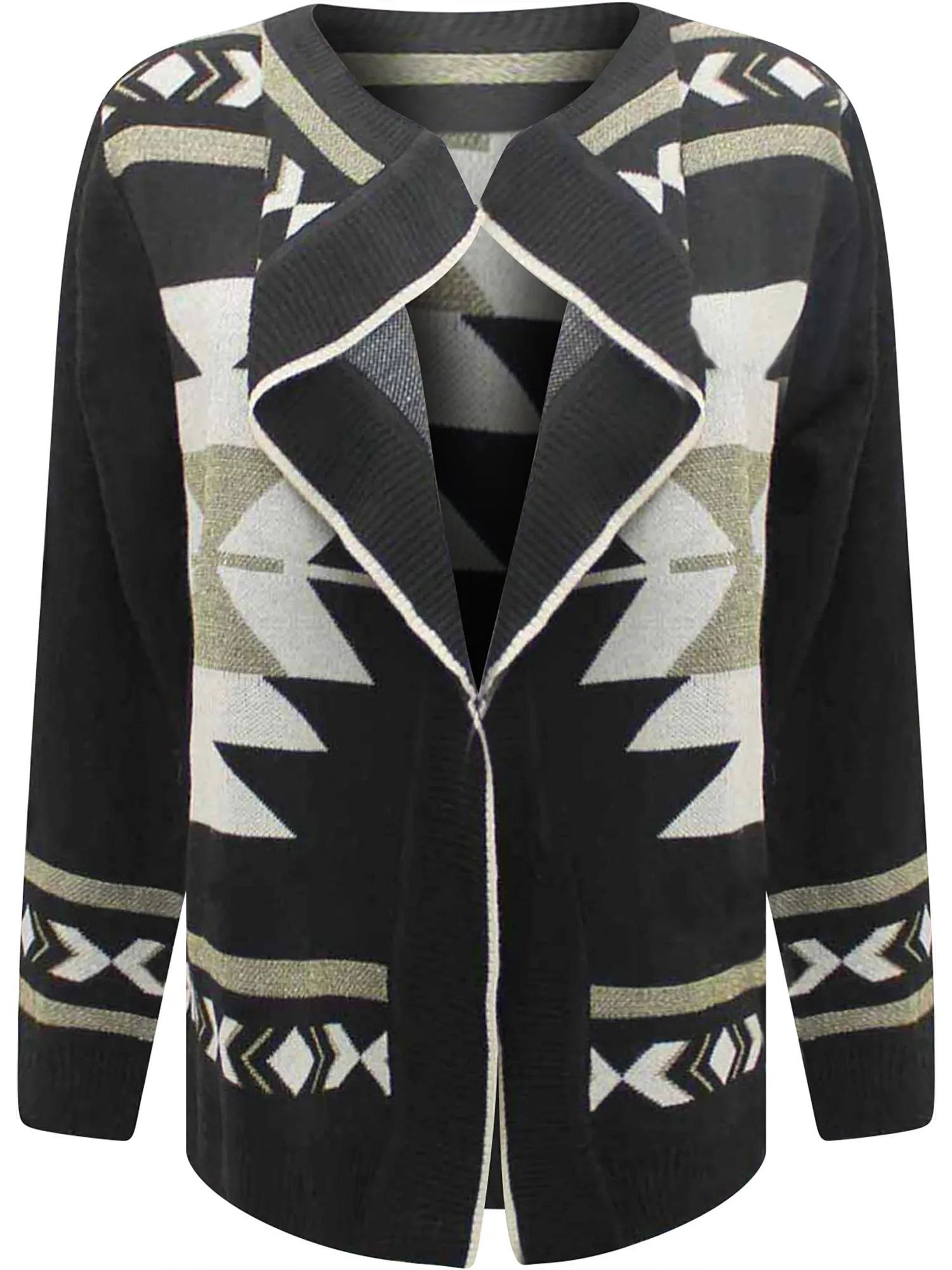 Tribal Print Cardigan Sweater