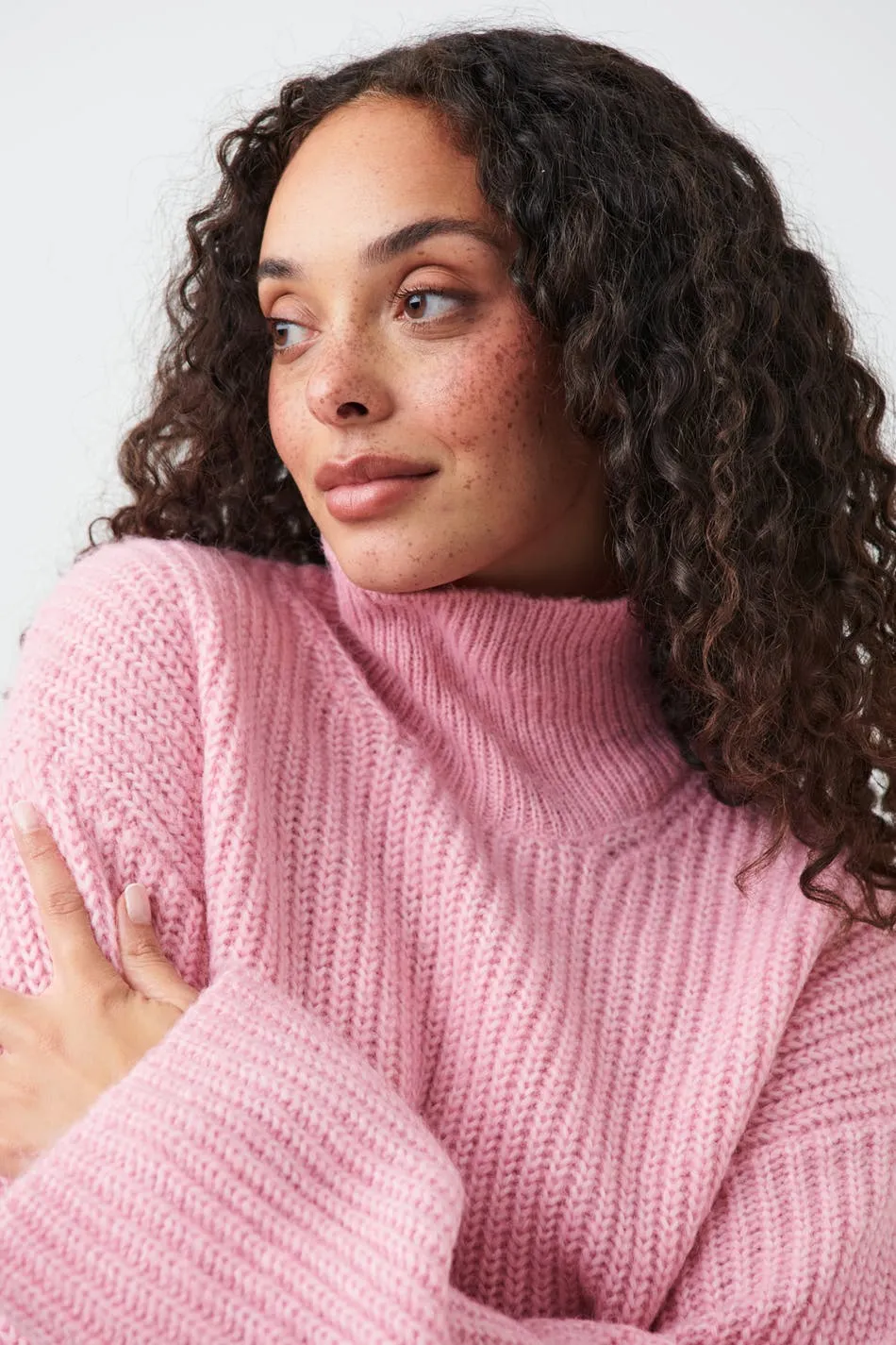 Turtleneck knit sweater