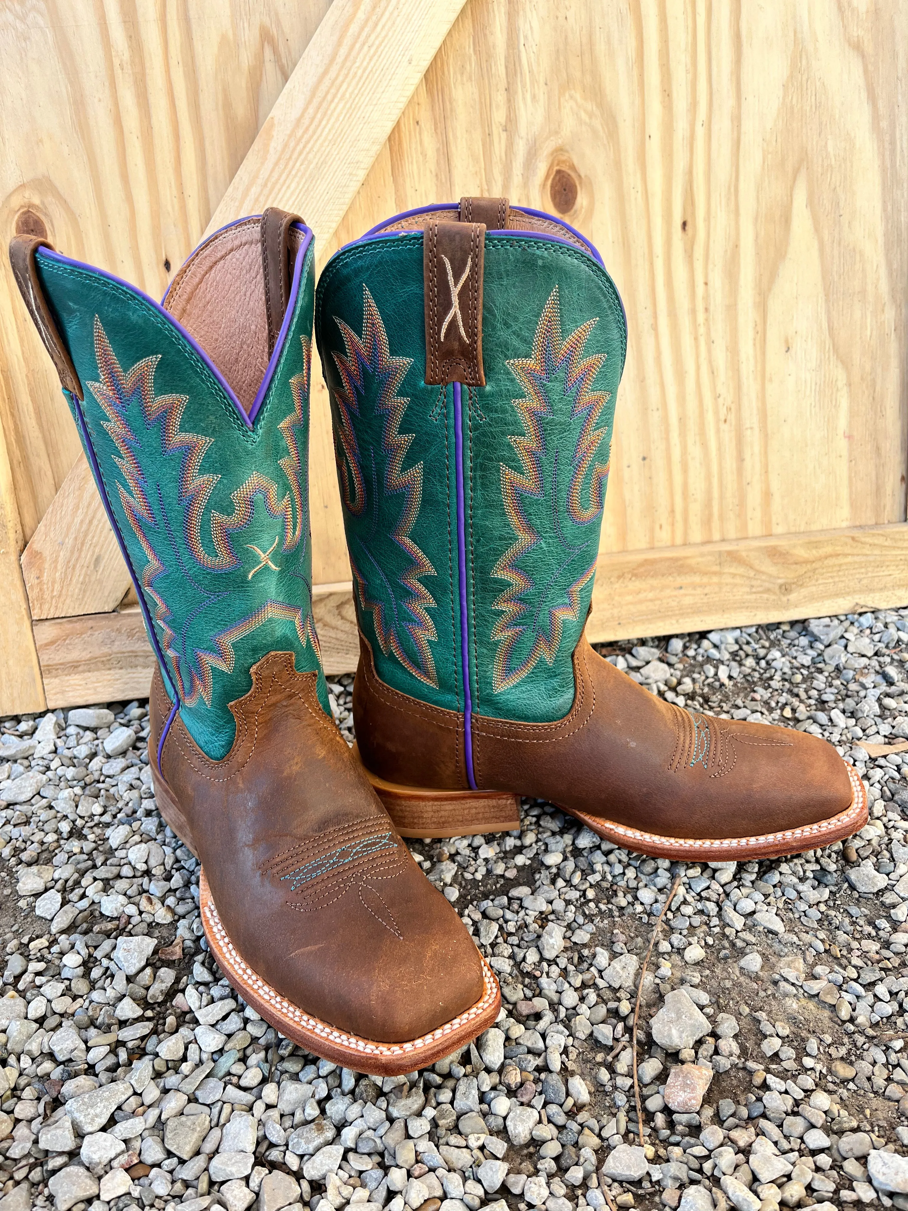 Twisted X Women's Cinnamon and Turquoise 11 Tech X Western Cowgirl Boot WXTL001