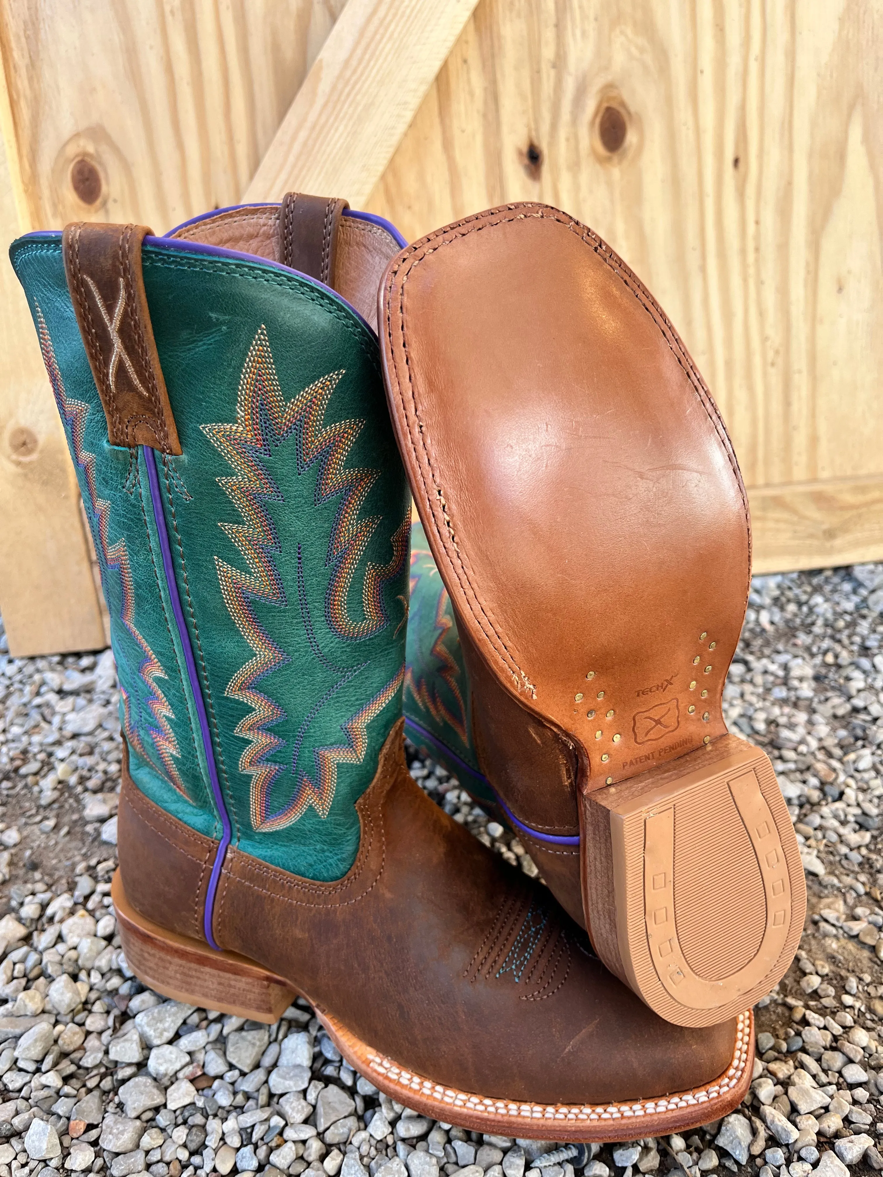 Twisted X Women's Cinnamon and Turquoise 11 Tech X Western Cowgirl Boot WXTL001