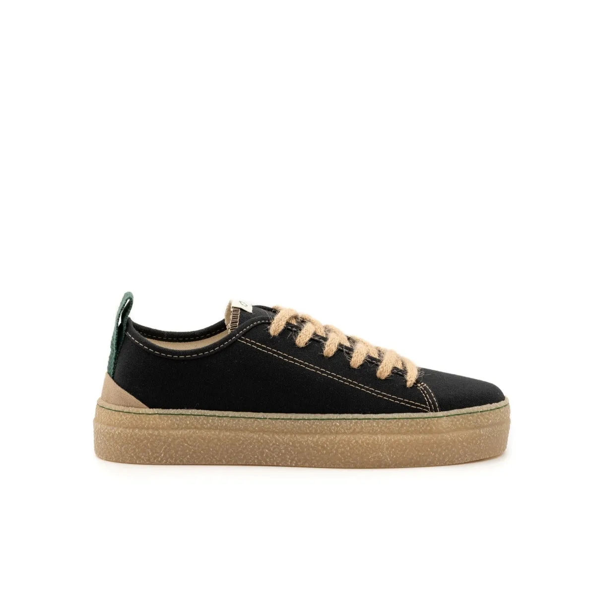 Vegan sneaker black FIO001