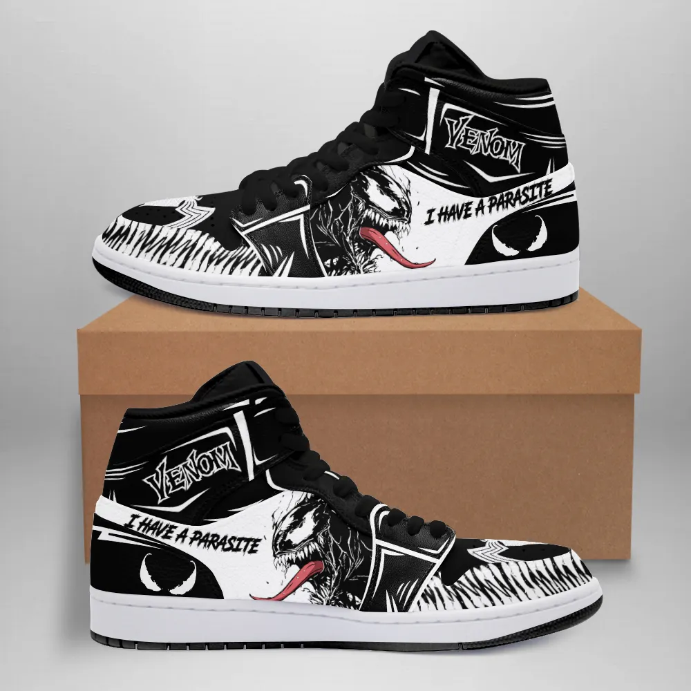 Venom I Have A Parasite Black And White J1 High Top Sneakers Shoes