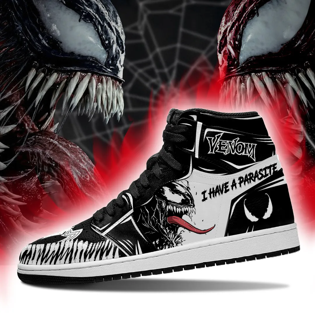 Venom I Have A Parasite Black And White J1 High Top Sneakers Shoes