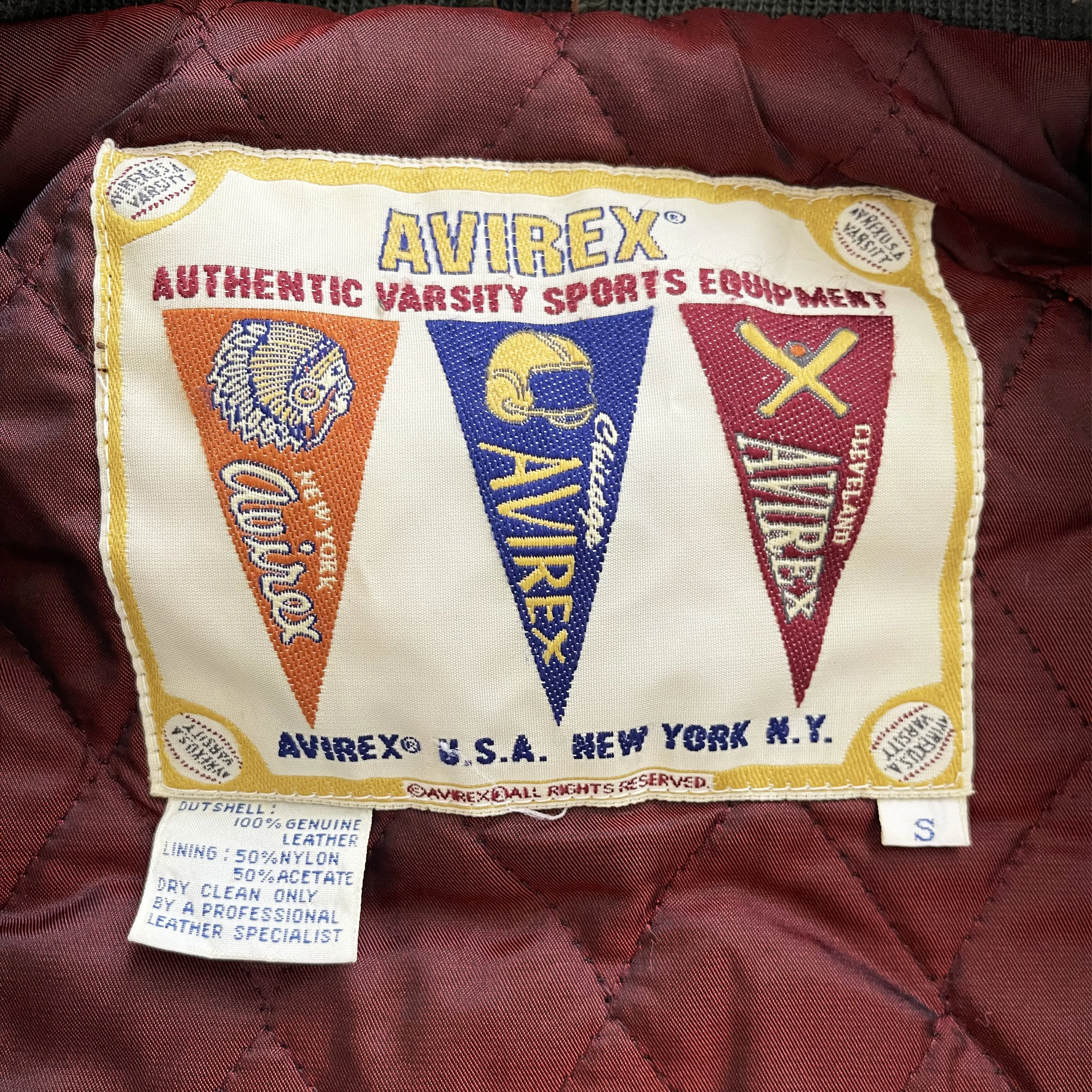 Vintage Avirex Leather Varsity Jacket