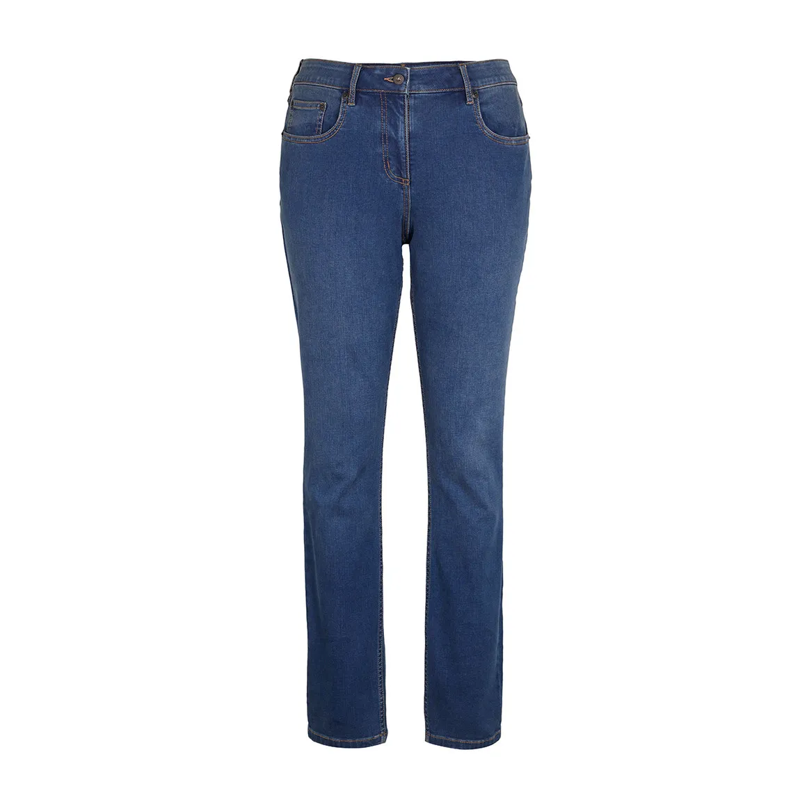 Women's Flex Tapered Fit Stretch Jeans Mid Denim