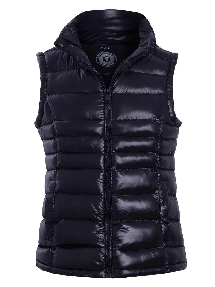 Womens Padded Gilet Bodywarmer Jacket, Black, Navy, Plus Sizes 18 to 24