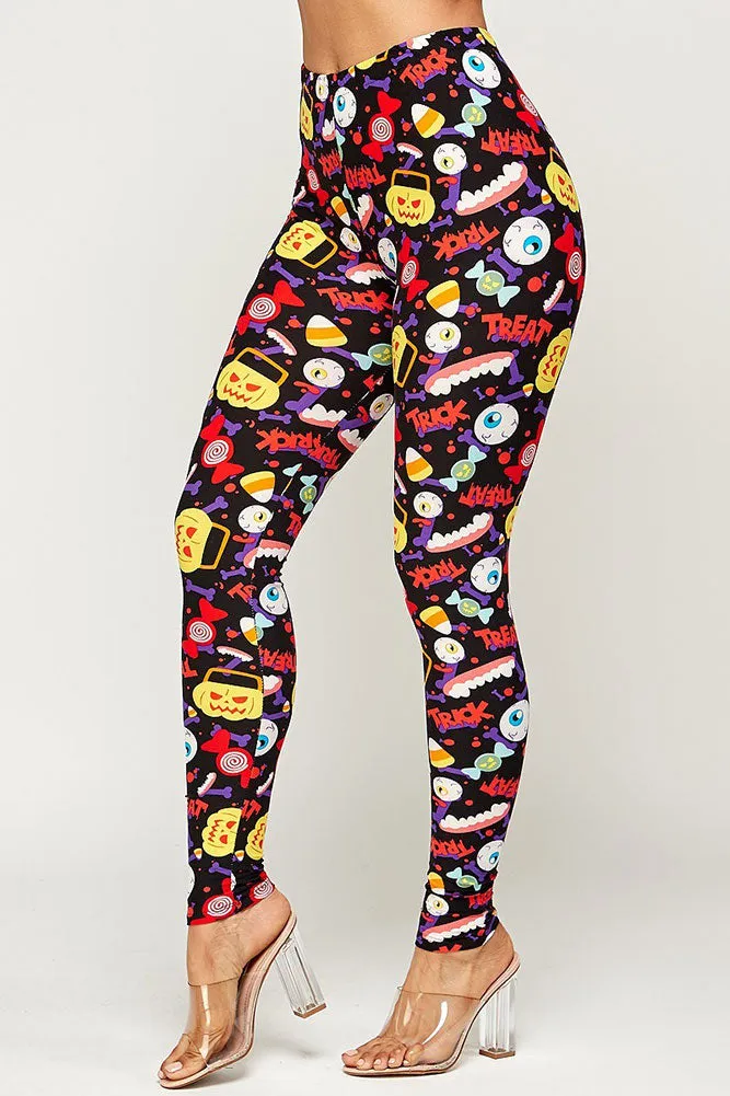 Women's Regular Halloween Design Pattern Printed Leggings