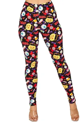 Women's Regular Halloween Design Pattern Printed Leggings