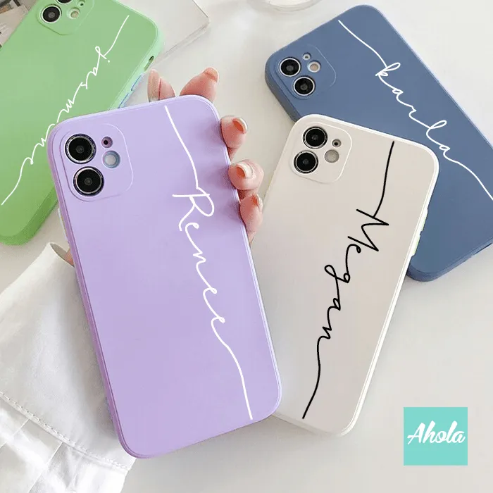 【Wordings】Ultra Thin Silicone Soft iPhone Case 矽膠全包邊自訂名字電話殼