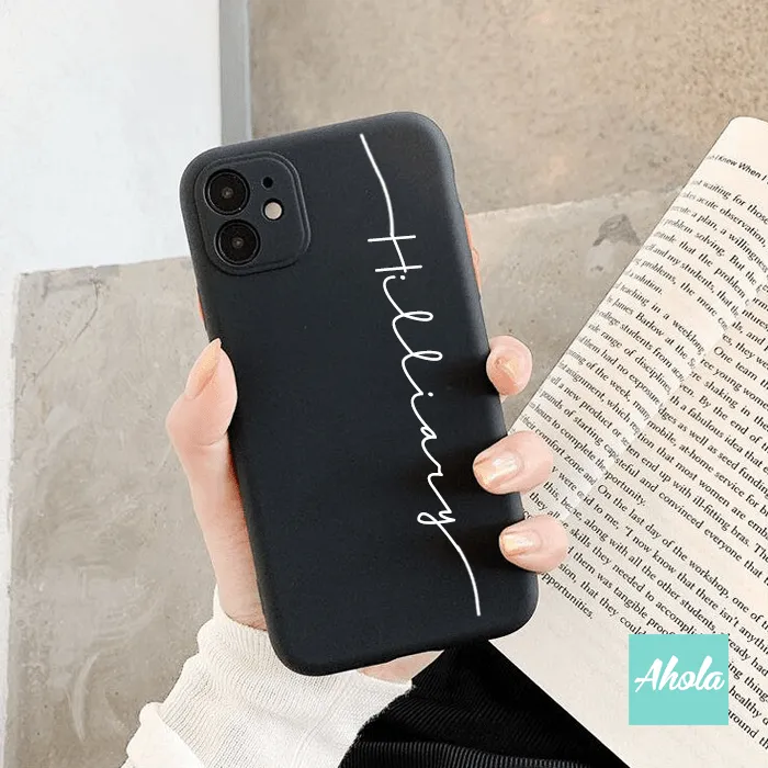 【Wordings】Ultra Thin Silicone Soft iPhone Case 矽膠全包邊自訂名字電話殼