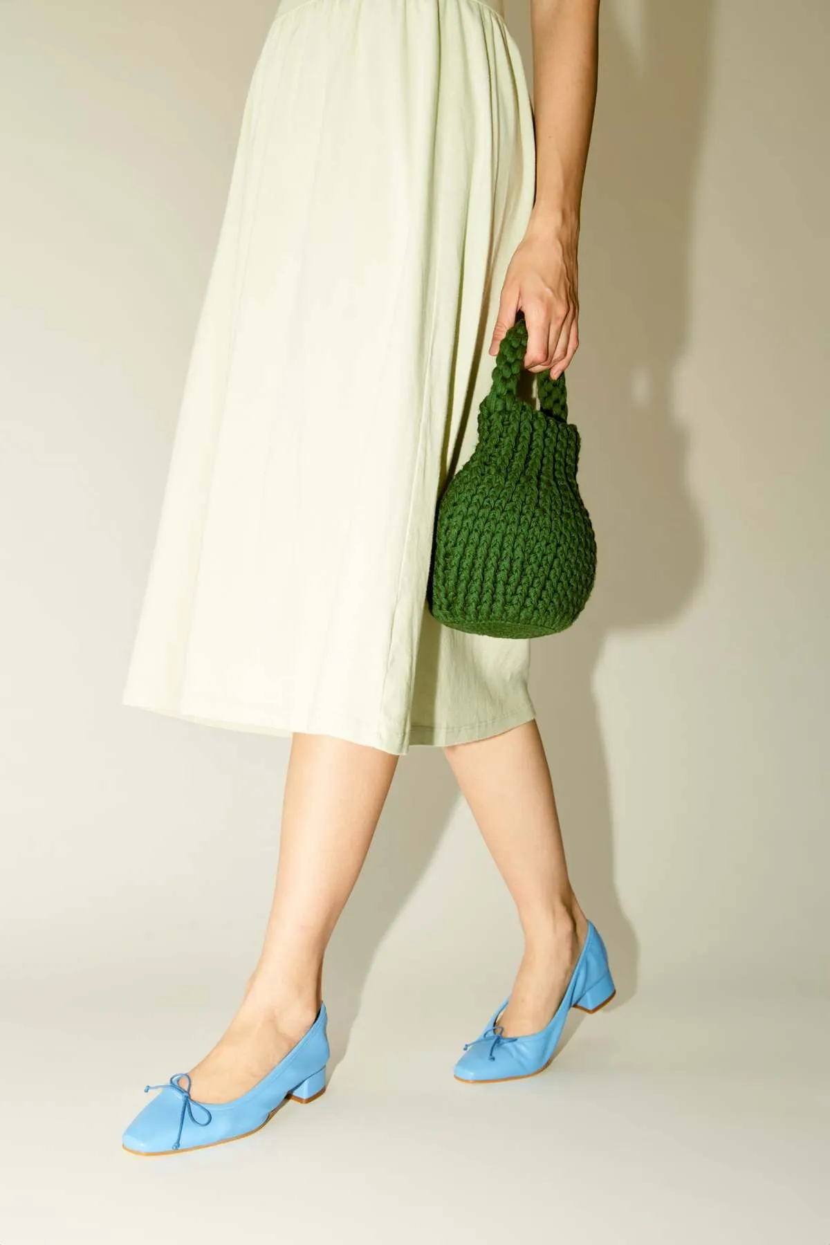 Woven Sculpture Bag - Green