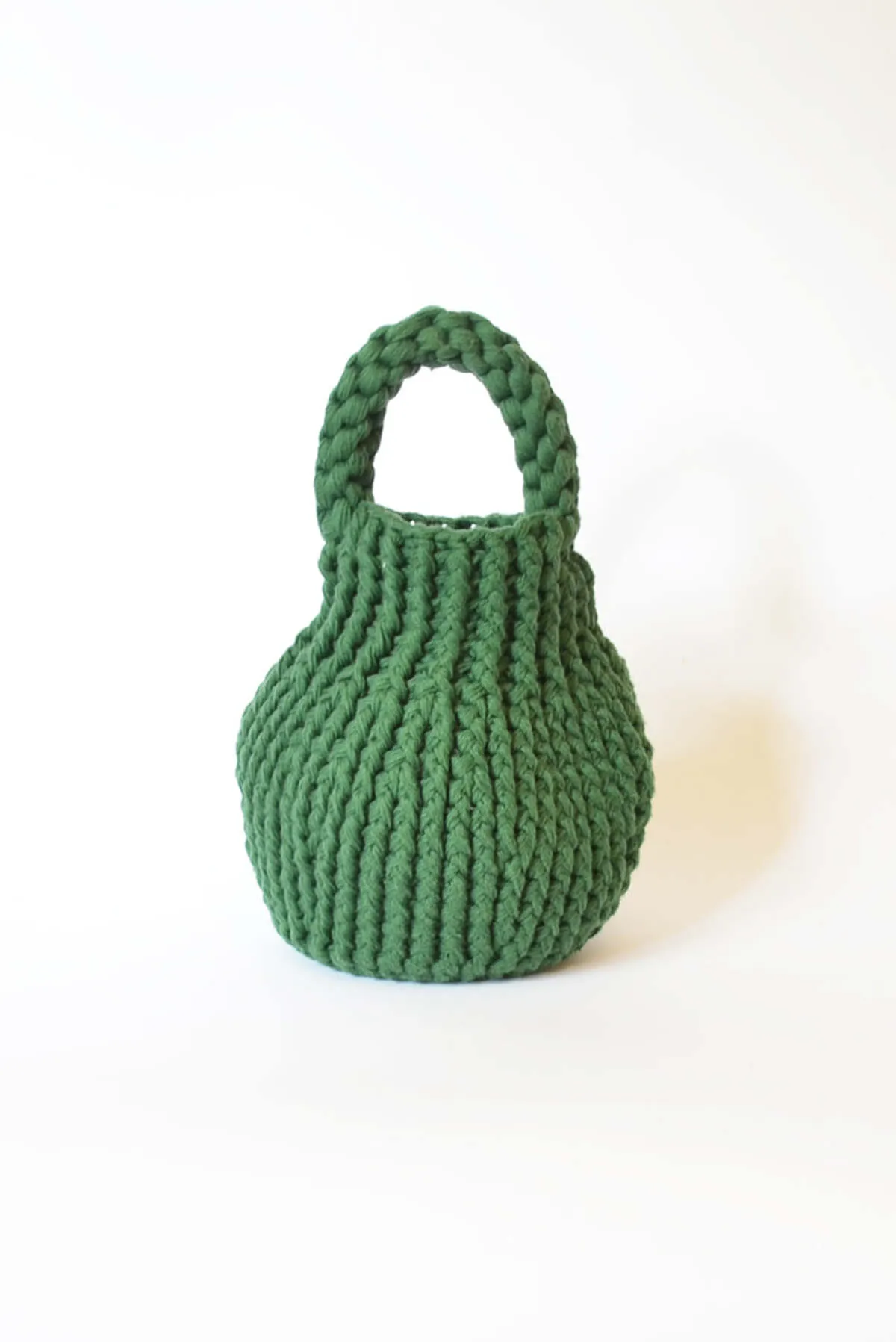 Woven Sculpture Bag - Green