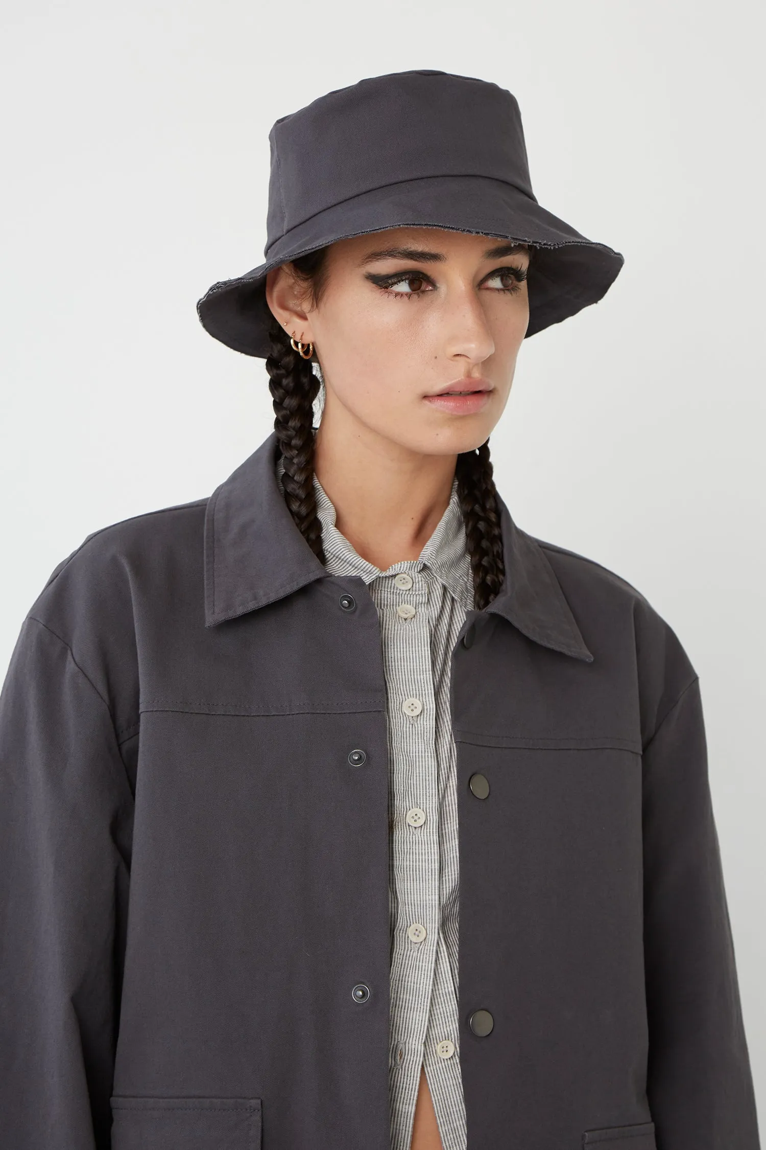 ZAMBESI   BUCKET HAT IN GREYSTONE, S24