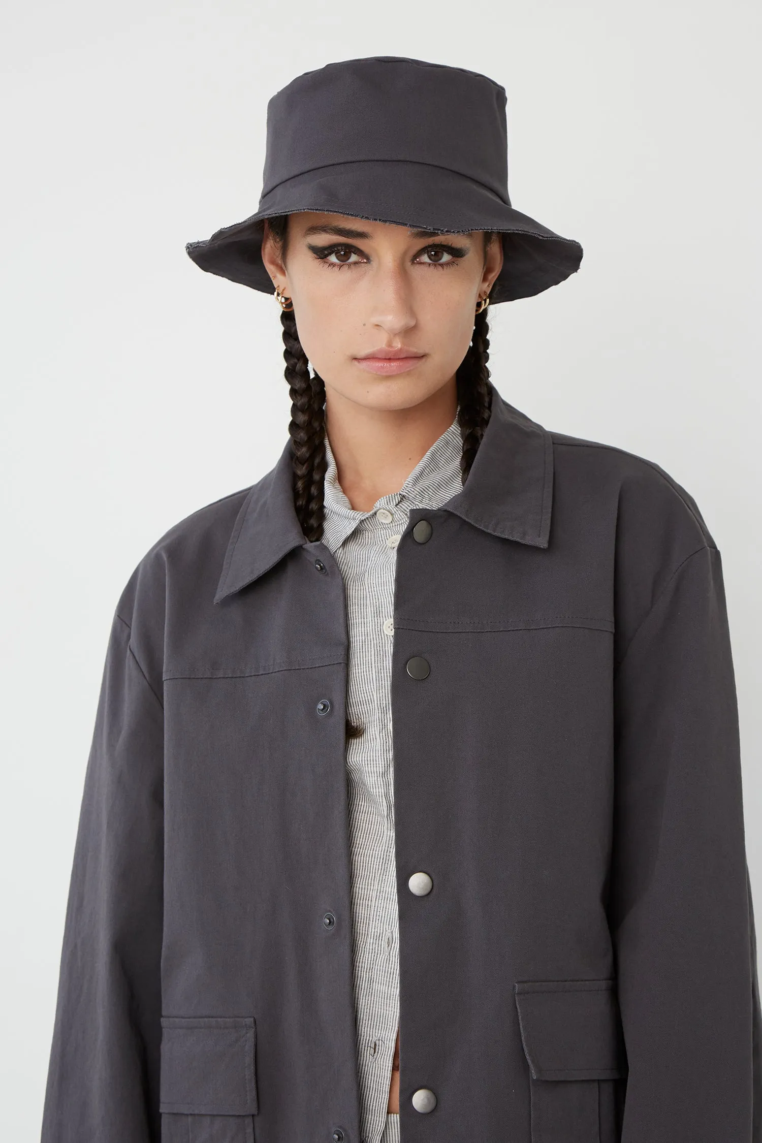 ZAMBESI   BUCKET HAT IN GREYSTONE, S24