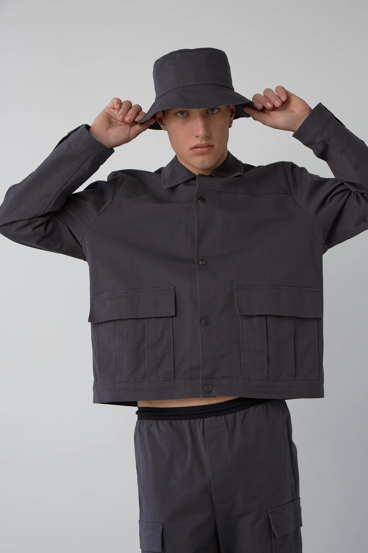 ZAMBESI   BUCKET HAT IN GREYSTONE, S24